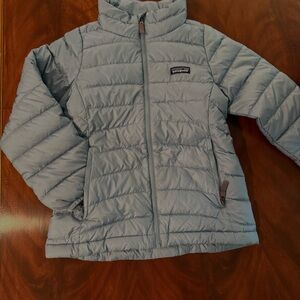 Patagonia Girls Light Blue Puffer Coat